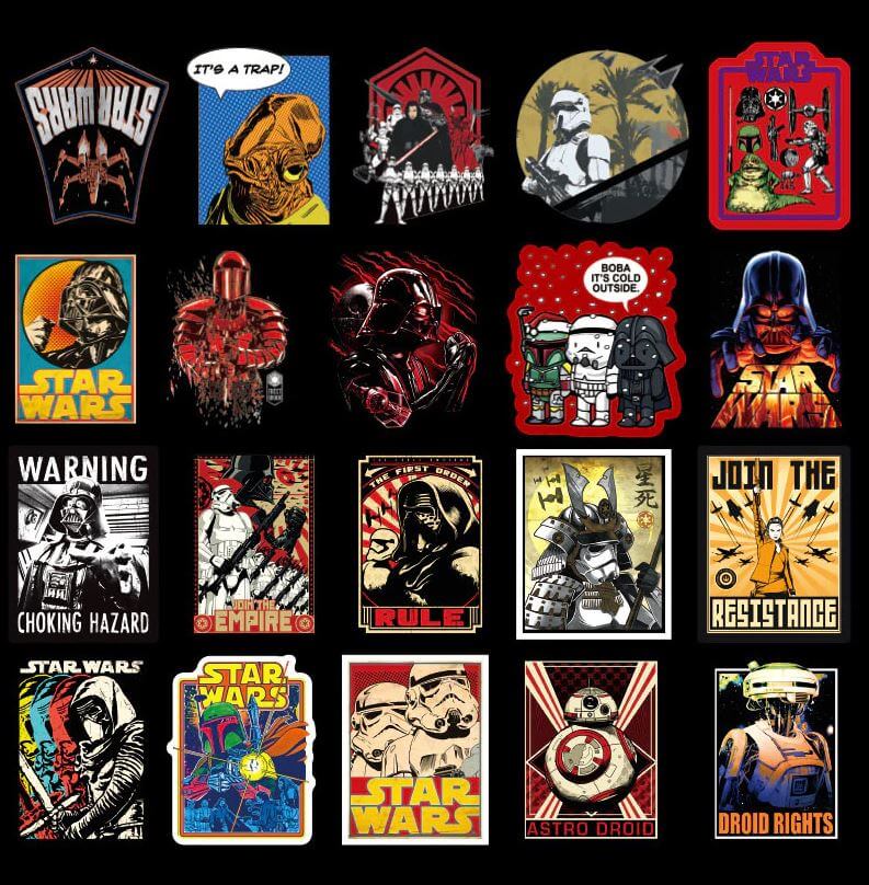 Star Wars stickers pegatinas barato chollo Guerra Galaxias