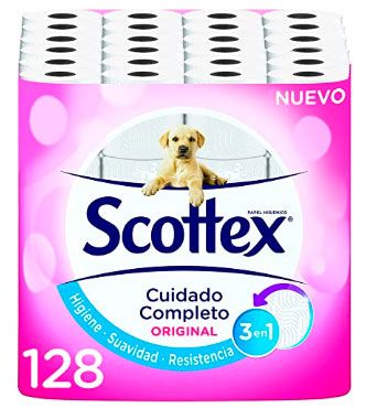 Scottex Original Papel Higiénico – 128 rollos