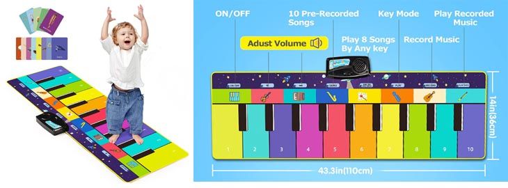 Alfombra musical piano para niños por 13,99€ en Amazon pic