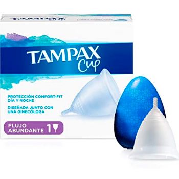 Copa menstrual Tampax Cup para flujo abundante en amazon