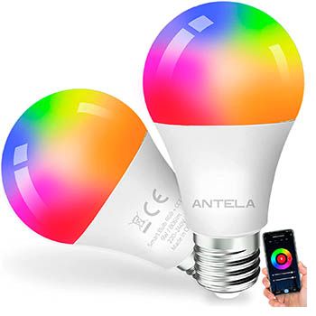 Pack 2 bombillas LED RGB inteligentes