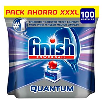 100 pastillas lavavajillas Finish Powerball Quantum Max