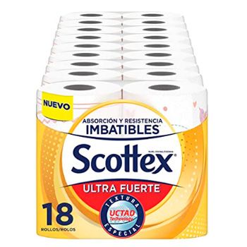 Papel de cocina Scottex ultra fuerte 18 rollos