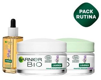 Pack Garnier aceite para la cara + crema hidratación día + crema antiedad noche