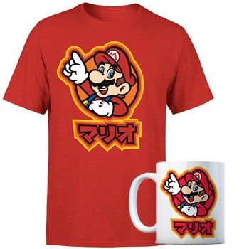 Pack Mario 2 camisetas + taza a 17,99€ en Zavvi