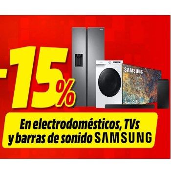 aprovecha 15% descuento en productos Samsung en MediaMarkt