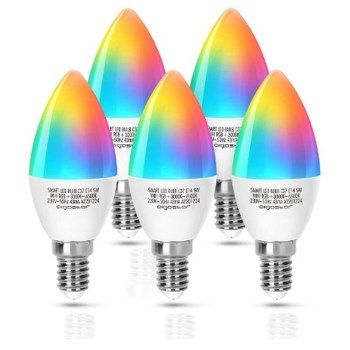 comprar Pack 5 bombillas LED RGB compatibles con Alexa y Google