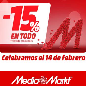 15 descuento en MediaMarkt por San Valentín