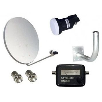 Kit antena parabólica con LNB + Soporte + Localizador