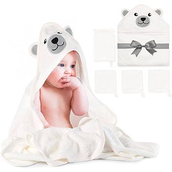 Juego de toallas de baño bambú de bebé a 15,59€ en Amazon