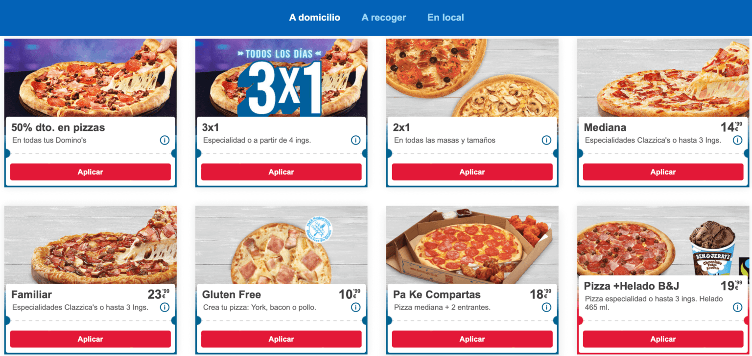 Mejores cupones descuento Domino's Pizza (actualizado a 2023)