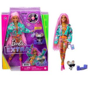Barbie  con Muñeca Extra Trenzas rosas