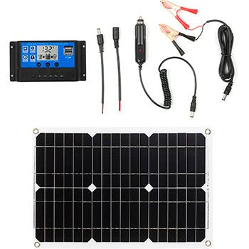 Kit panel solar monocristalino 18W a 35,24€ en Amazon