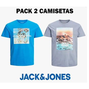 Pack 2 camisetas hombre Jack & Jones a 8,80€ en Miravia