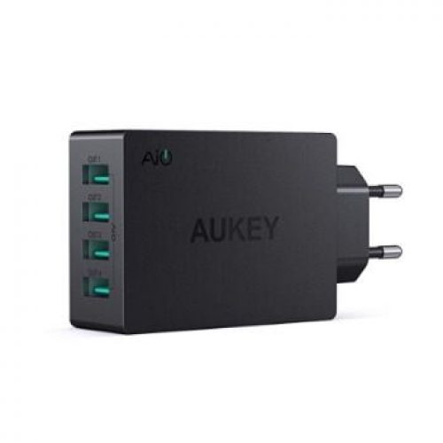 Cargador de pared con 4 puertos USB Aukey por 11,89€ en Amazon